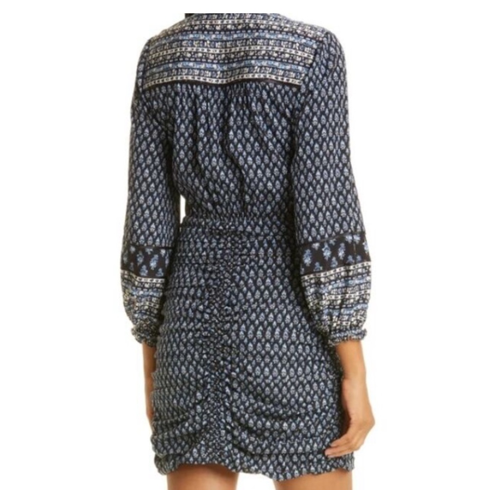 Veronica Beard Black-Blue and White Patterned Dress Size 6 - Picture 5 of 12
